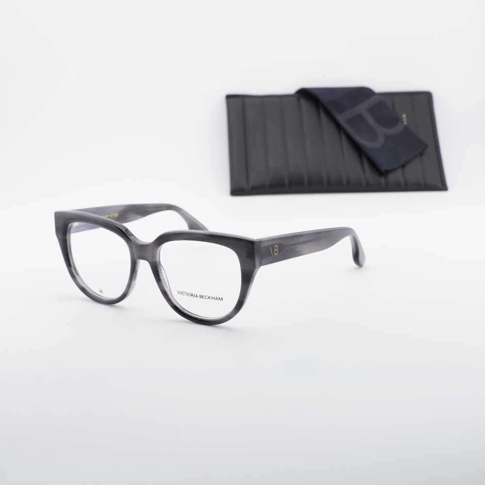 Victoria Beckham VB2674 036 Cat Eye Eyeglasses - Striped Grey 53mm